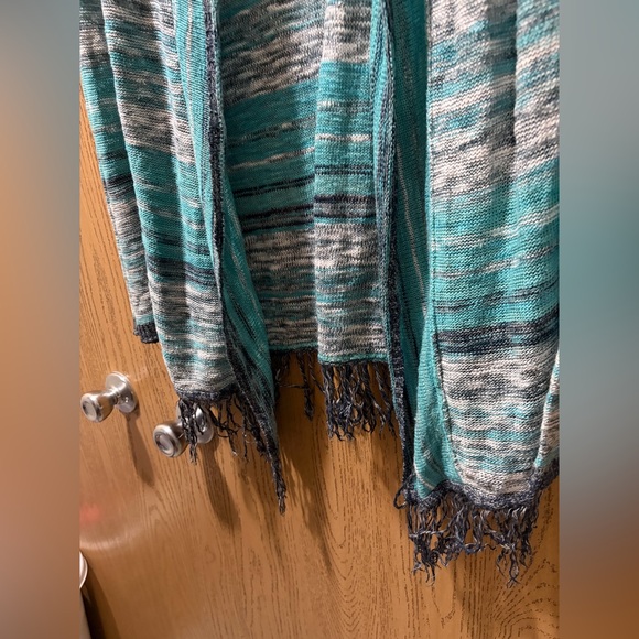 Maurices Teal and Gray Striped Cardigan - Picture 6 of 8